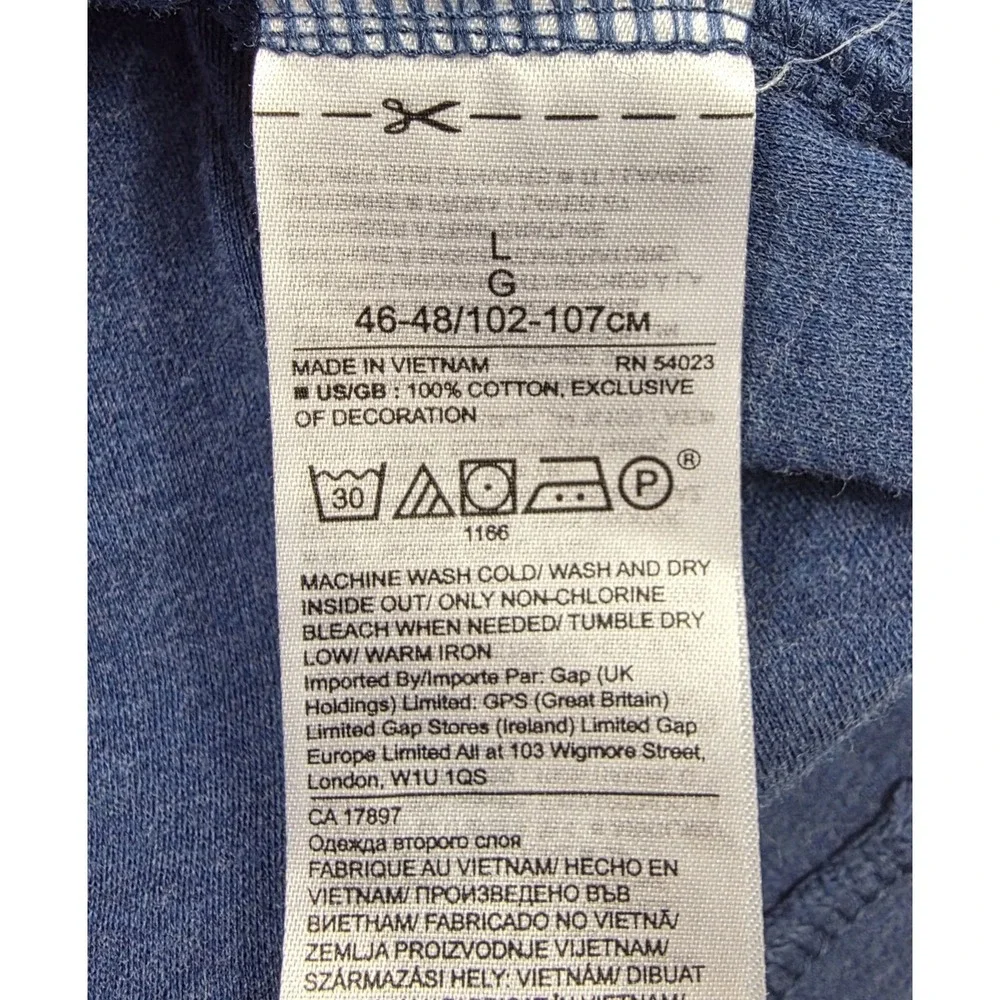 Banana Republic Luxury Touch Standard Fit Blue 1/4 Button S/S Polo‎ Men's Size L